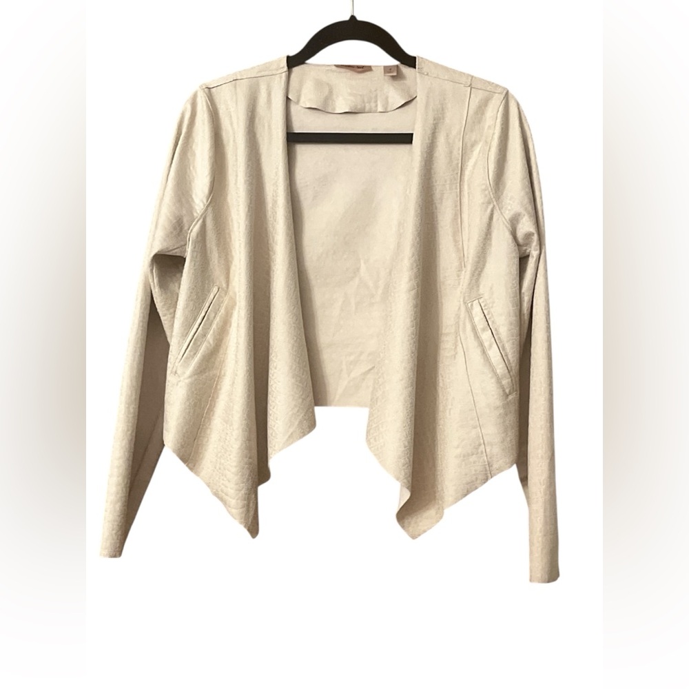 Willow + Root cream color faux alligator leather jacket NWOT